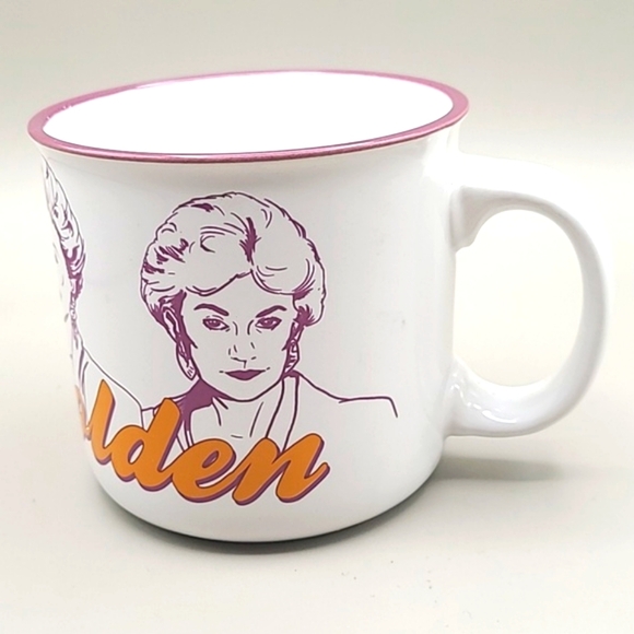 The Golden Girls White Mug with Purple & Gold Design, GG Faces, Stay Golden - Picture 3 of 9